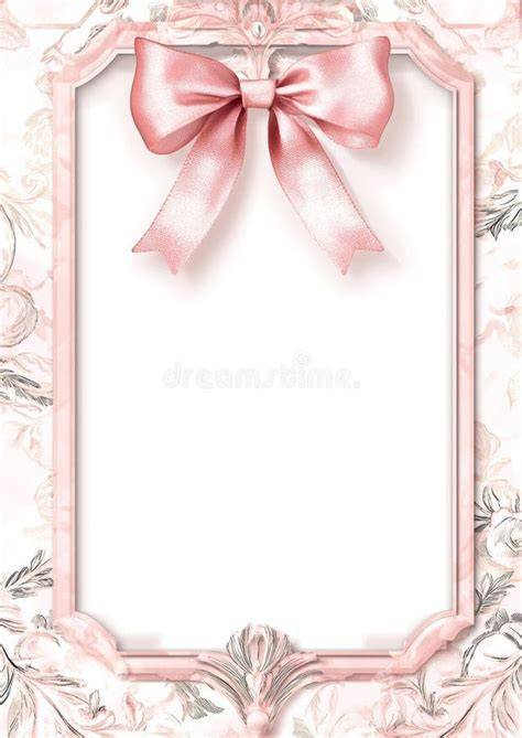 Pink Bow Invitation Template