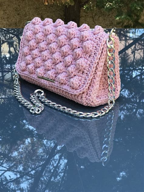 Pink Crochet Bag