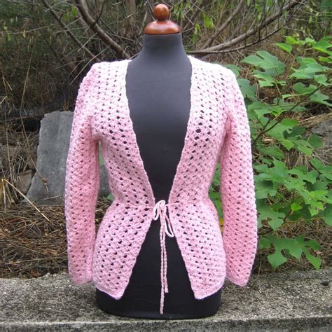 Pink Crochet Sweater