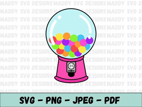 Download Pink Gumball Machine SVG File - SVG Design Commercial Use Free PSD Mockups