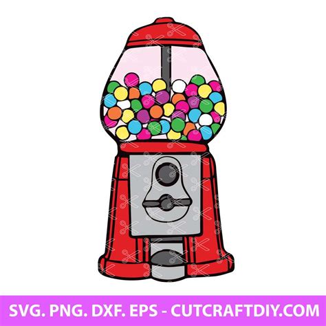 Download Pink Gumball Machine SVG File - SVG Design Silhouette DXF Files
