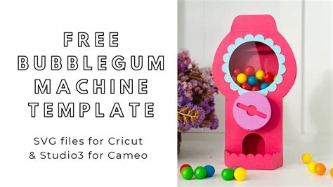 Download Pink Gumball Machine SVG File - SVG Design Silhouette Free PSD Mockups