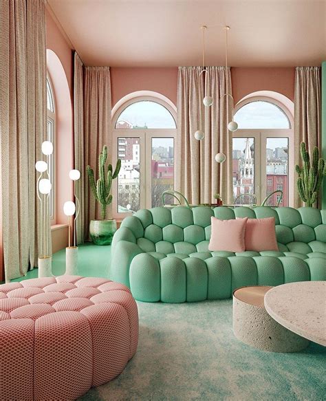 desain warna pink pada interior rumah