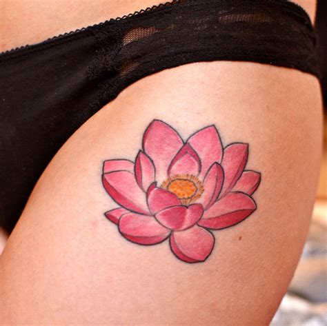 Meli Bohemian Tribal Watercolor Pink Lotus Flower Black