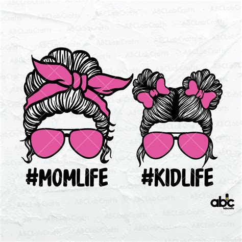 Download Pink Mom Life Kid Life Svg, Mom... Cut Images