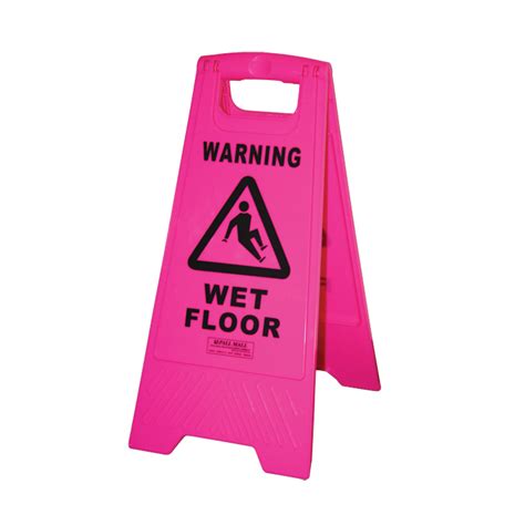 Pink Wet Floor Sign