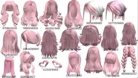 Pink hairs Roblox codes