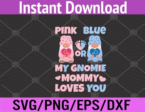 Download Pink or Blue Mom Loves You Gender... DXF Files