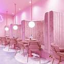 Pink salon interior design