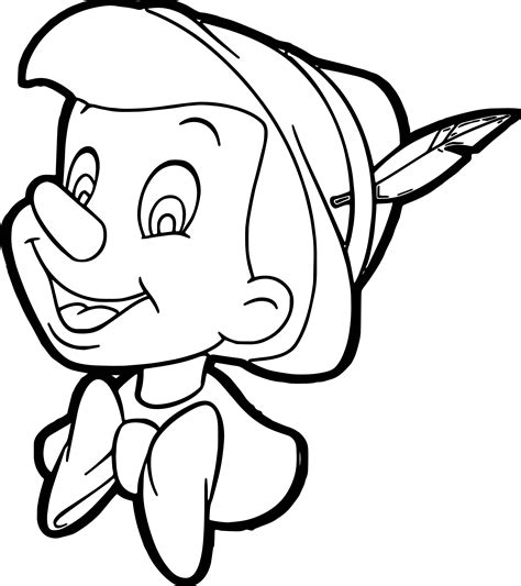 Pinocchio Face Coloring Pages
