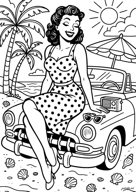 Pinup Coloring Pages