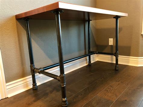Industrial Desk with pipe legs