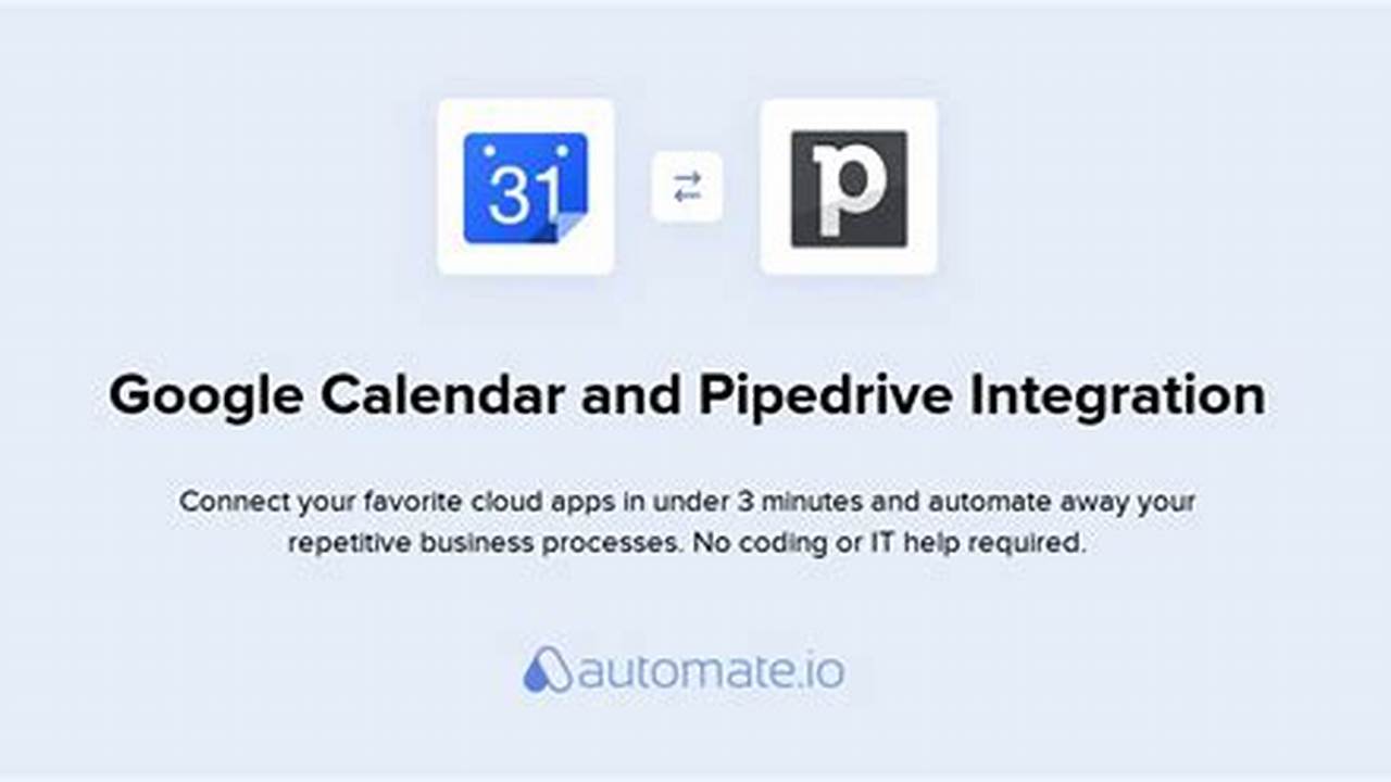 Pipedrive Google Calendar Integration