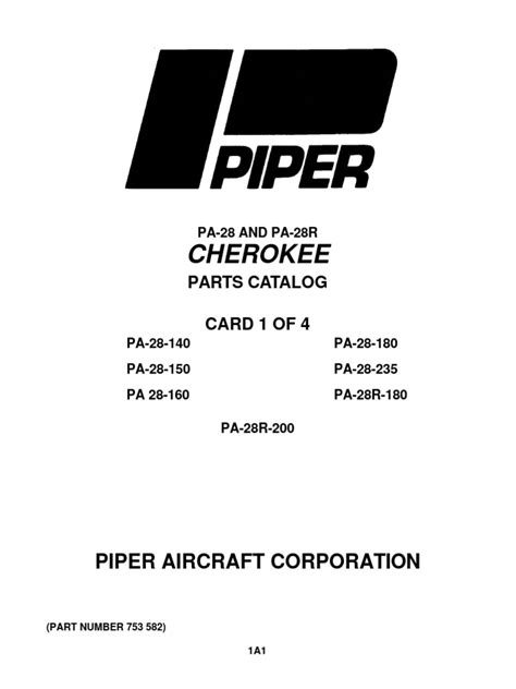 Piper Cherokee Parts Catalog