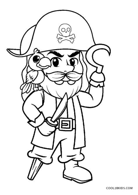 Pirate Printable Coloring Pages
