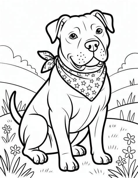Pitbull Dog Coloring Pages