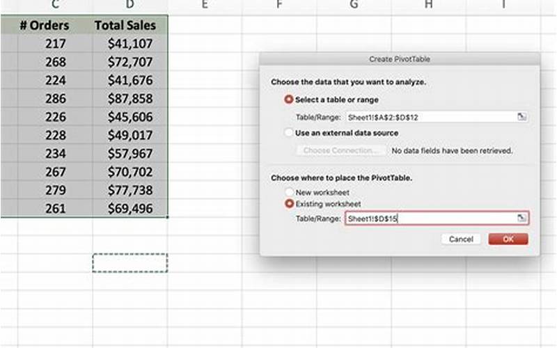 Pivot Tables Excel