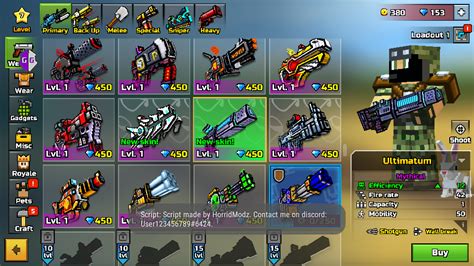 Pixel Gun 3D Weapon Unlocker - LUA scripts - GameGuardian