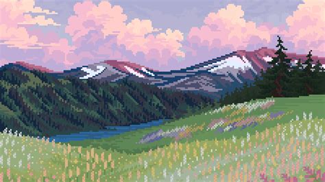 Pixelated Background Scenery