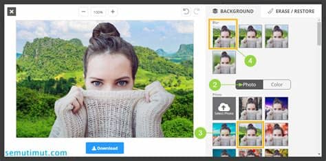 Pixlr X, Bagaimana cara mengganti atau menghilangkan background Aplikasi editing fot