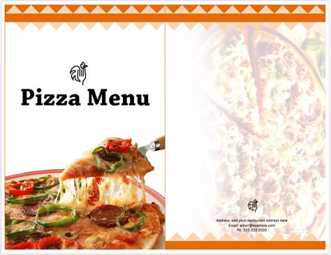 Pizza Menu Template Free Download