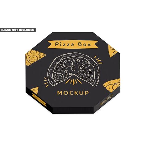Pizza Box Mockup Top View
