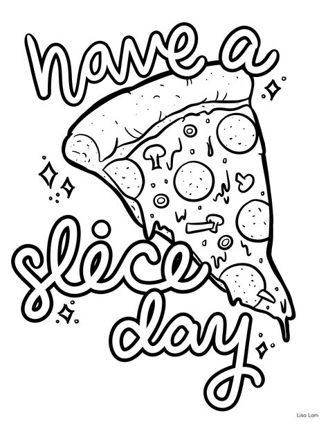 Pizza Coloring Pages Printable