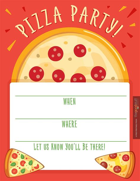 Pizza Party Invitation Template