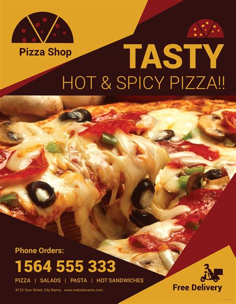 Pizza Sale Flyer Template Google Docs, Illustrator, InDesign, Word