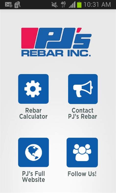 Pj Rebar Calculator