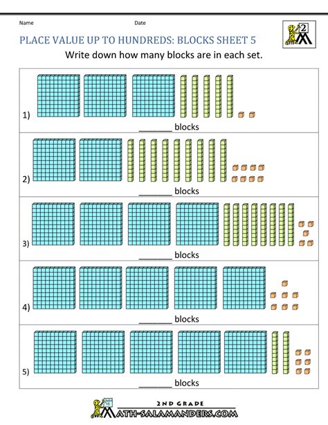 Place Value Cubes Worksheet