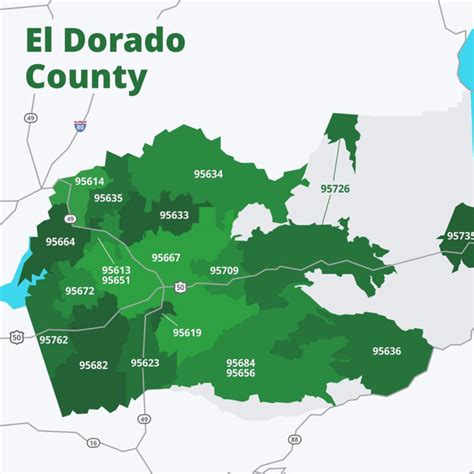 El Dorado County Zip Code Map South Lake Tahoe Zip Codes