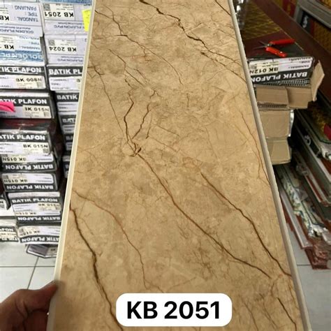 Plafon PVC Golden Motif Marmer