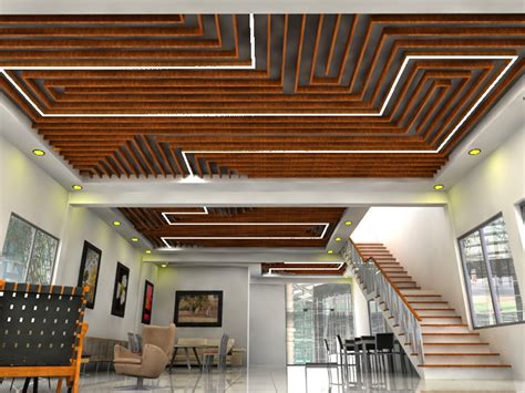 contoh desain plafon rumah kayu yang menarik