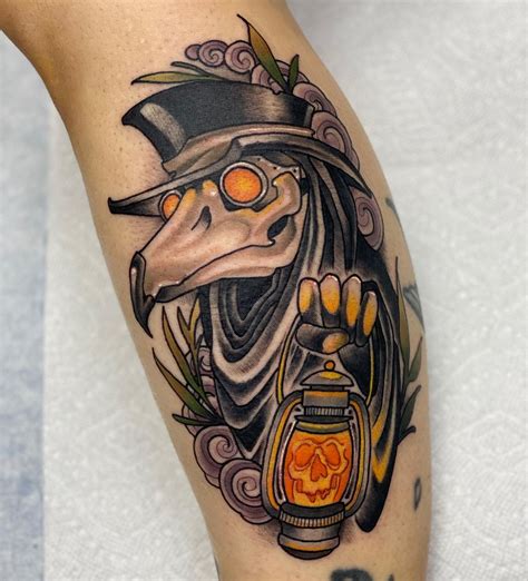 Plague Doctor Tattoo Back