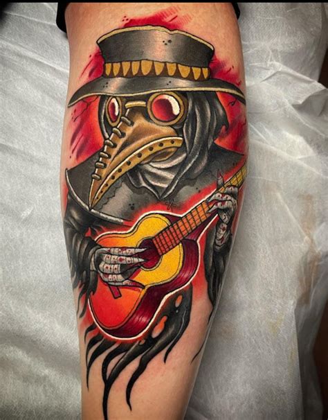 Plague Doctor Tattoo Color