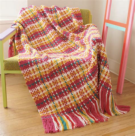 Plaid Crochet Blanket