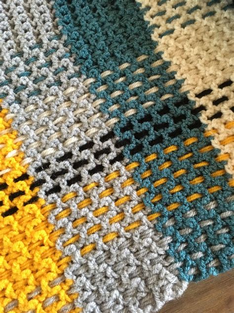 Plaid Crochet Blanket Pattern