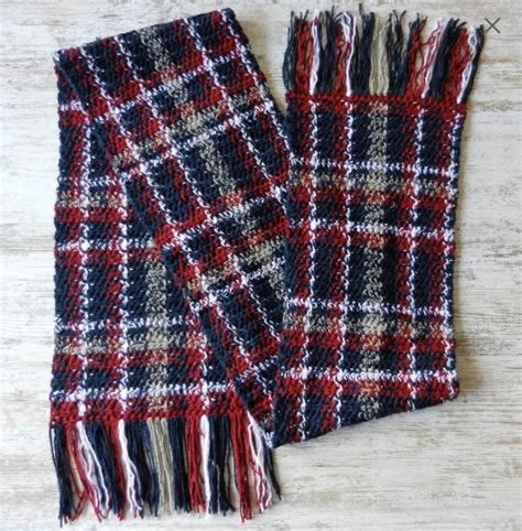 Plaid Scarf Crochet