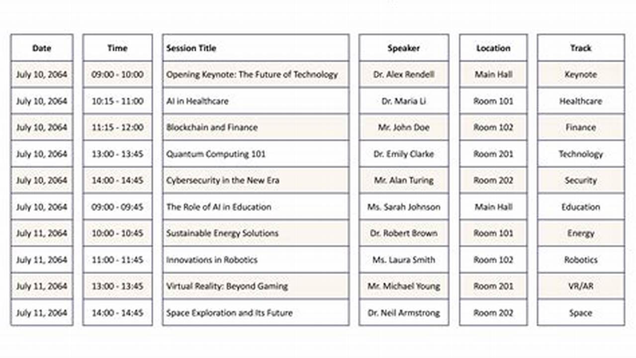 Plain Talk Conference Schedule 2024