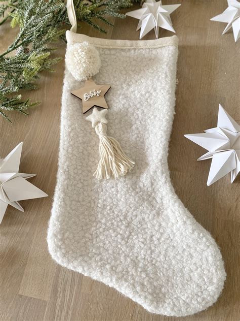 Plain White Christmas Stocking