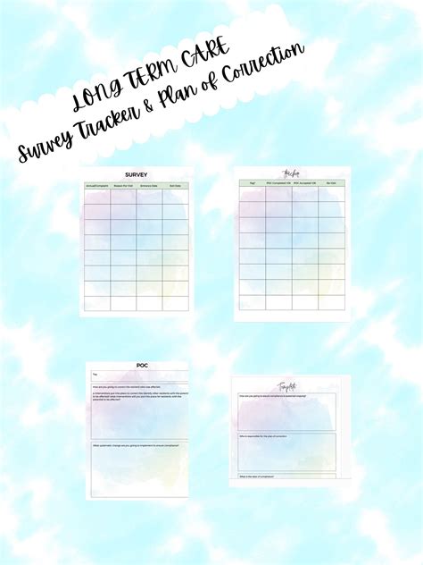 Plan Of Correction Template For State Survey