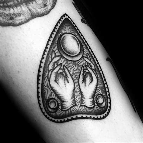 Planchette tattoo done by Davey at Stroke of Genius