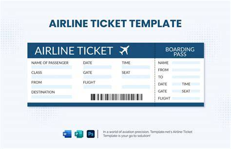 Plane Ticket Template Word