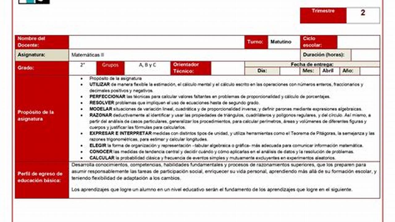 Planeaciones Telesecundaria Segundo Grado Nuevo Modelo Educativo Gratis