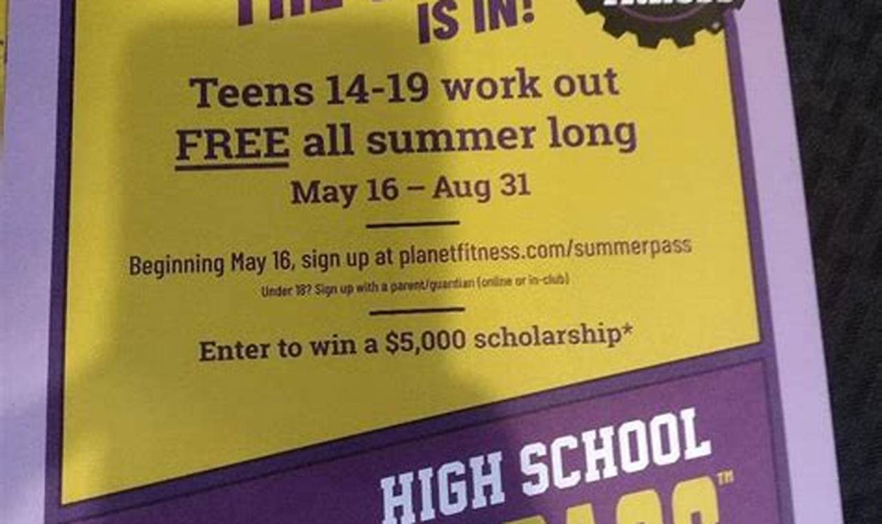 Planet Fitness Student Summer Pass 2024