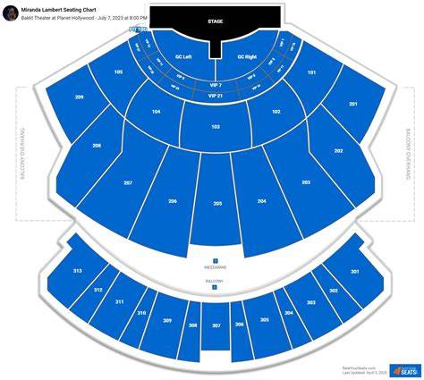 Planet Hollywood Seating Chart
