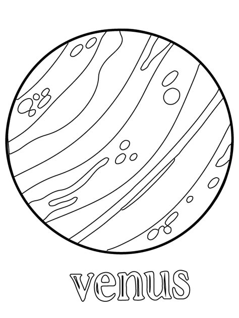 Planet Venus Coloring Pages
