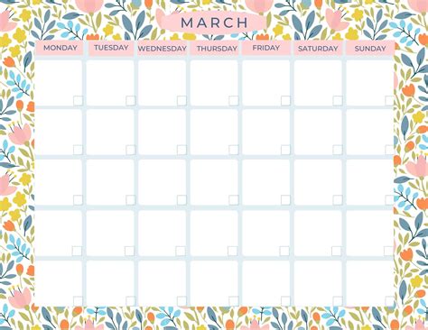 Planner Calendar Printable