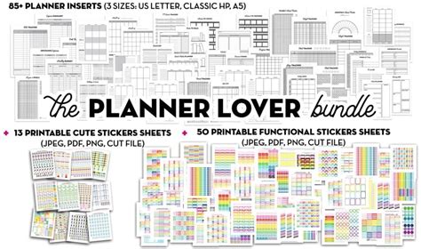 Download Planner Sticker Bundles Printable PNG Files DXF Files